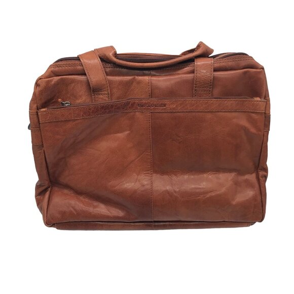 Spike & Sparrow Sawyer Genuine Leather Business Laptop Messenger Bag Brandy - Picture 2 of 7